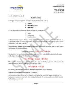 chemistry of rust - Engineering Expert