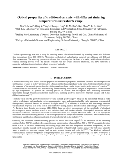 Optical properties of traditional ceramic with different sintering