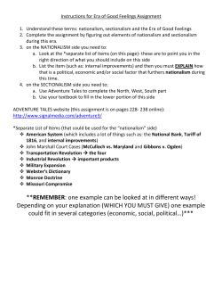 Instructions for Era of Good Feelings Assignment