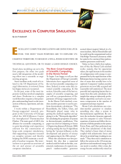 Excellence in computer simulation