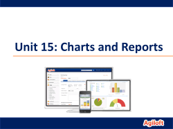 Unit 15: Charts and Reports