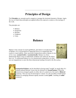 Principles of Design Balance - Indus Valley School of Art