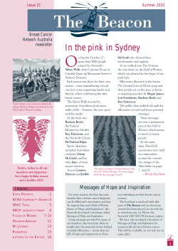 issue 21 - Breast Cancer Network Australia