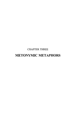 metonymic metaphors
