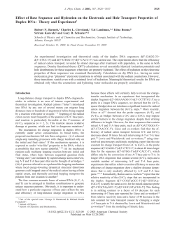 Effect of Base Sequence and Hydration on the Electronic and Hole