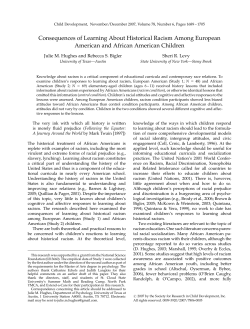 Consequences of Learning About Historical Racism Among