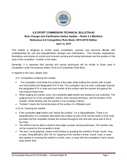 ILS Competition Rule Book Technical Bulletin #2