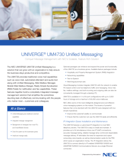UNIVERGE® UM4730 Unified Messaging