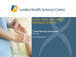 chest drainage systems - London Health Sciences Centre