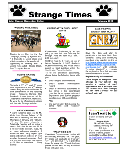 Strange Times - John Strange Elementary School