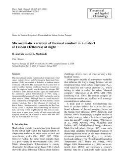 Microclimatic variation of thermal comfort in a district of Lisbon