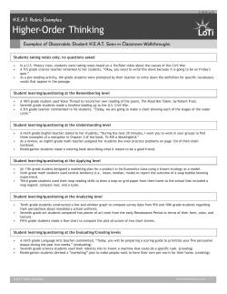 HEAT Rubric Examples