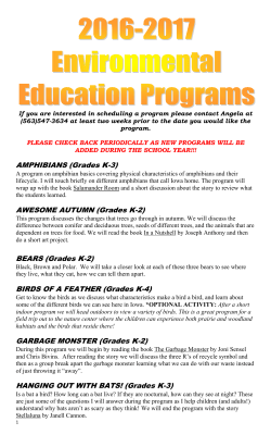 AMPHIBIANS (Grades K-3) AWESOME AUTUMN (Grades K