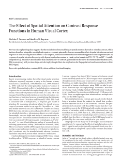 The Effect of Spatial Attention on Contrast Response Functions in