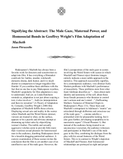 Signifying the Abstract: The Male Gaze, Maternal Power
