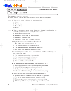 The Leap Louise Erdrich - West Point High School