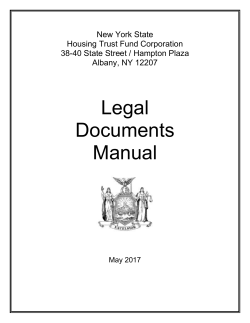Legal Documents Manual - New York State Homes and Community