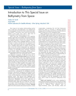 Introduction to This Special Issue on Bathymetry from Space