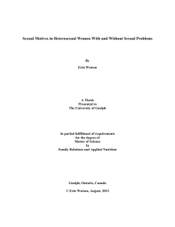 Sexual Motives in Heterosexual Women With and Without Sexual