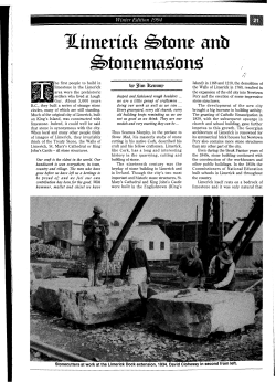 he first people to build in limestone in the Limerick area were the