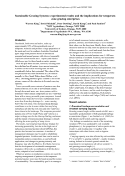Sustainable Grazing Systems