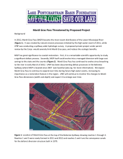 Mardi Gras Pass Summary Jan 2013