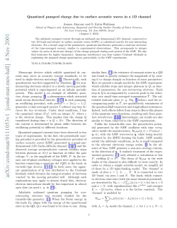 Quantized pumped charge due to surface acoustic waves in a 1D