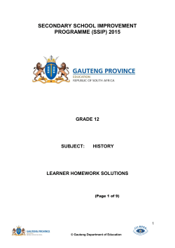 secondary school improvement programme (ssip) 2015 grade 12