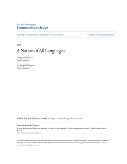 A Nation of All Languages - CommonKnowledge