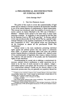 A PHILOSOPHICAL RECONSTRUCTION OF JUDICIAL REVIEW