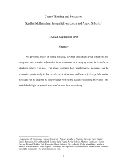 Coarse Thinking and Persuasion