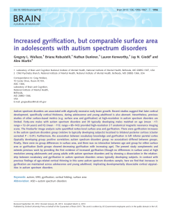 Increased gyrification, but comparable surface area in adolescents