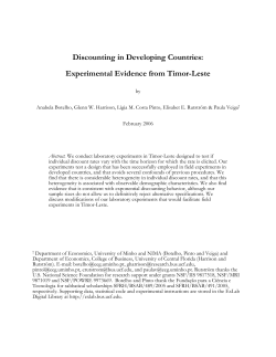 C:\papers\ee\less developed countries\East Timor\Discounting in