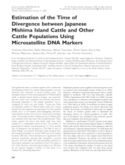 Estimation of the Time of Divergence between Japanese Mishima
