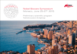 Nobel Biocare Symposium Monaco, June 25