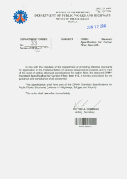 DPWH Standard Specification for Carbon Fiber, Item 416.
