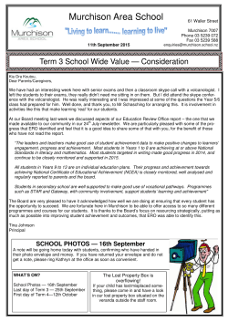 Newsletter 11th September 2015