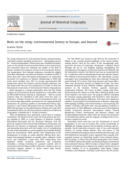 Birds on the wing: environmental history in Europe, and beyond