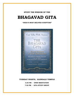 bhagavad gita - Glendale Temple