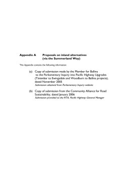 Inland route report Appendix A
