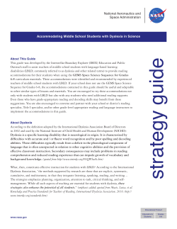 Accommodating Middle School Students with Dyslexia in