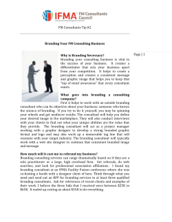 Branding Your FM Consulting Practice