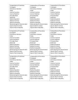 Composition of Functions Conjugate Extraneous Solution Index