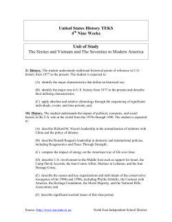 US History TEKS 4th Nine Weeks