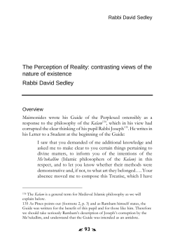 The Perception of Reality: Contrasting Views of