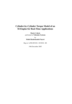 Cylinder-by-Cylinder Torque Model of an SI-Engine for Real