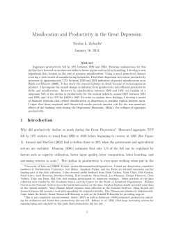 Misallocation and Productivity in the Great Depression