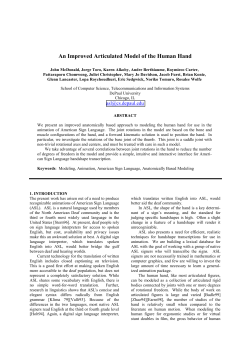 A Model for Highly Articulated Handshape Generation
