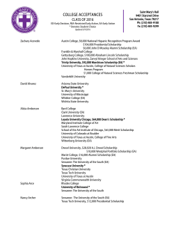 college acceptances