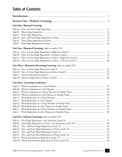 Table of Contents - Pro-Ed